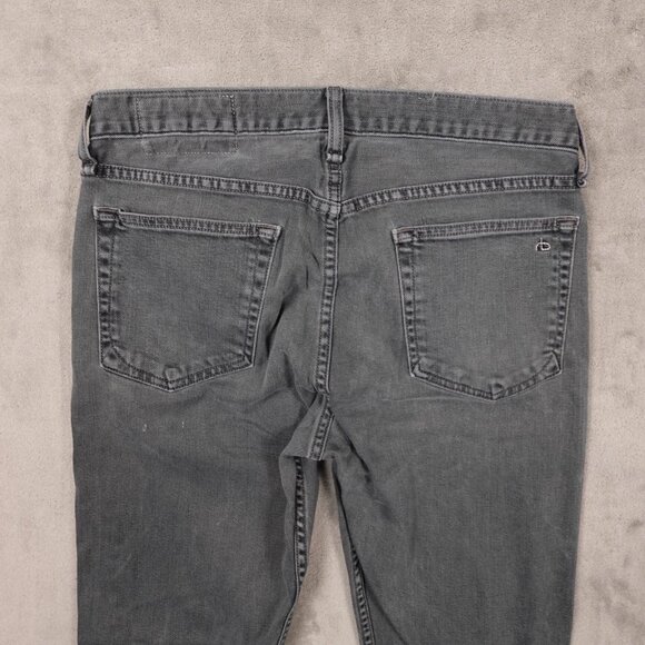 Rag and Bone jeans Slim men's 31 gray denim distressed button fly - Picture 11 of 12